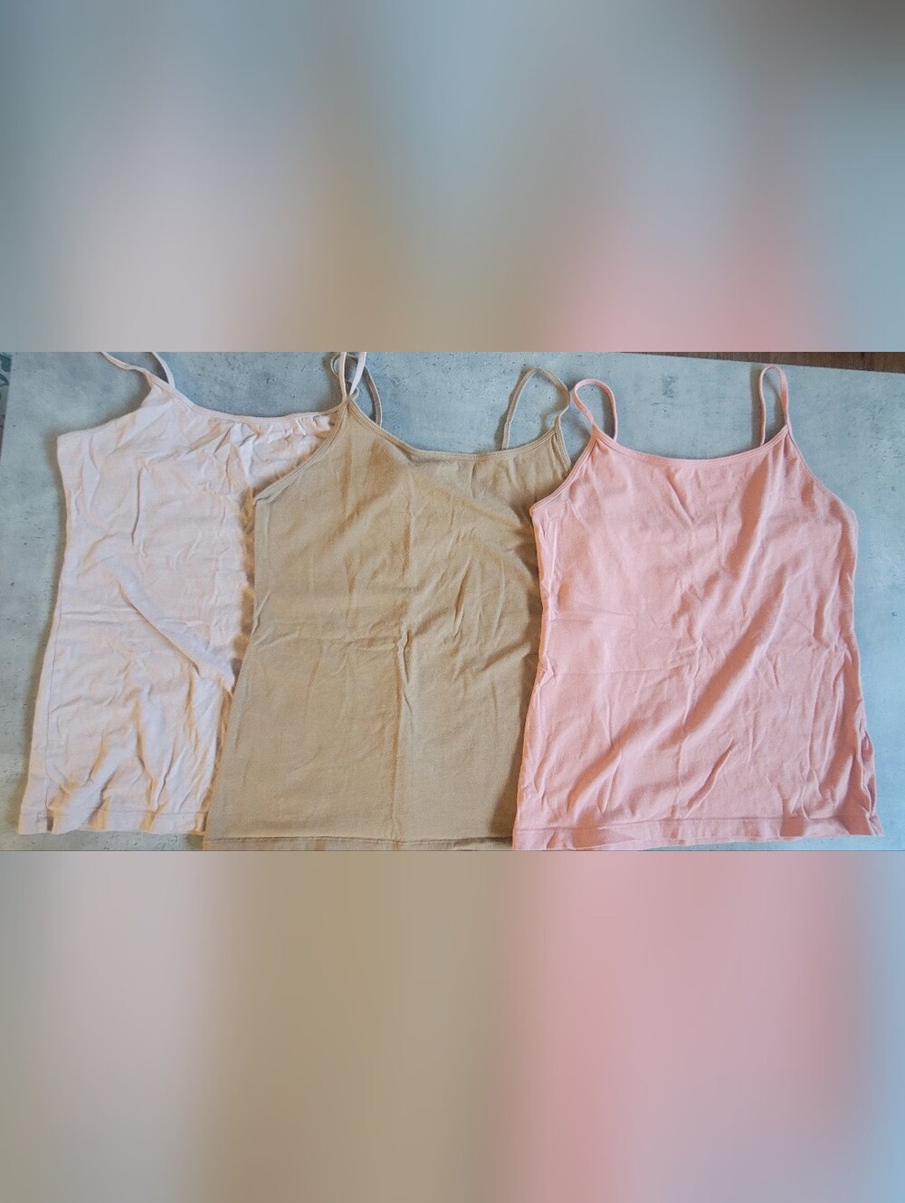 Women's Lightweight Spaghetti Strap Camisole - Pink, Beige, Light Pink (1037)